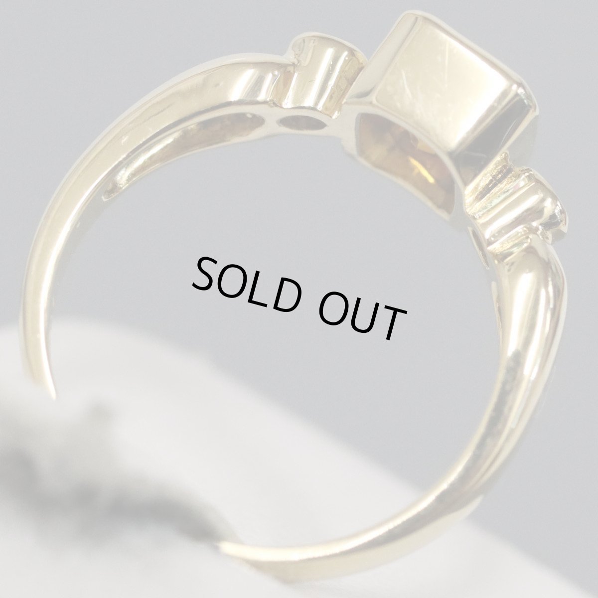 画像5: タサキ K18シトリンダイヤモンドリング D0.07 4.1g #9 イエローゴールド (5)