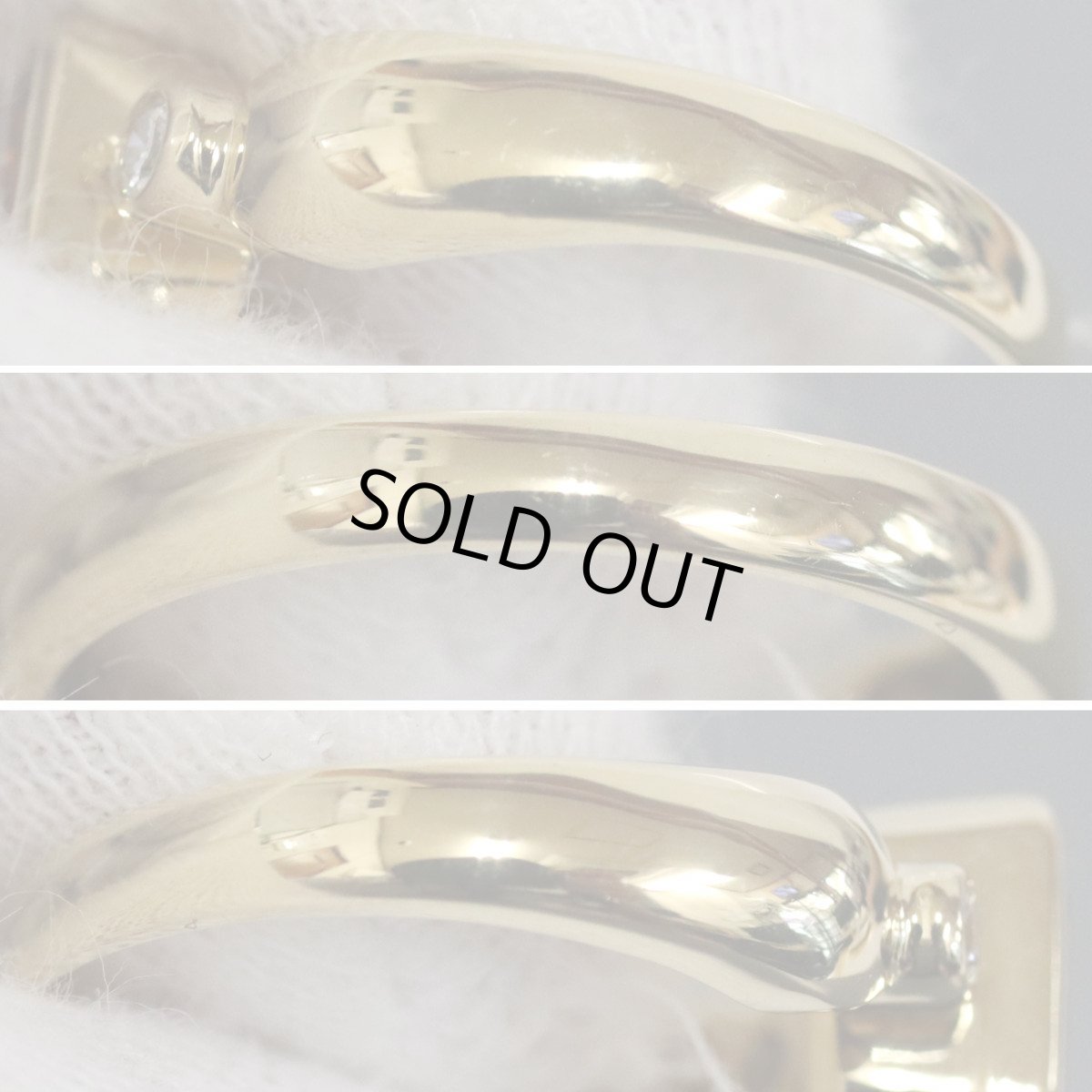 画像6: タサキ K18シトリンダイヤモンドリング D0.07 4.1g #9 イエローゴールド (6)