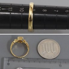 画像8: タサキ K18シトリンダイヤモンドリング D0.07 4.1g #9 (8)