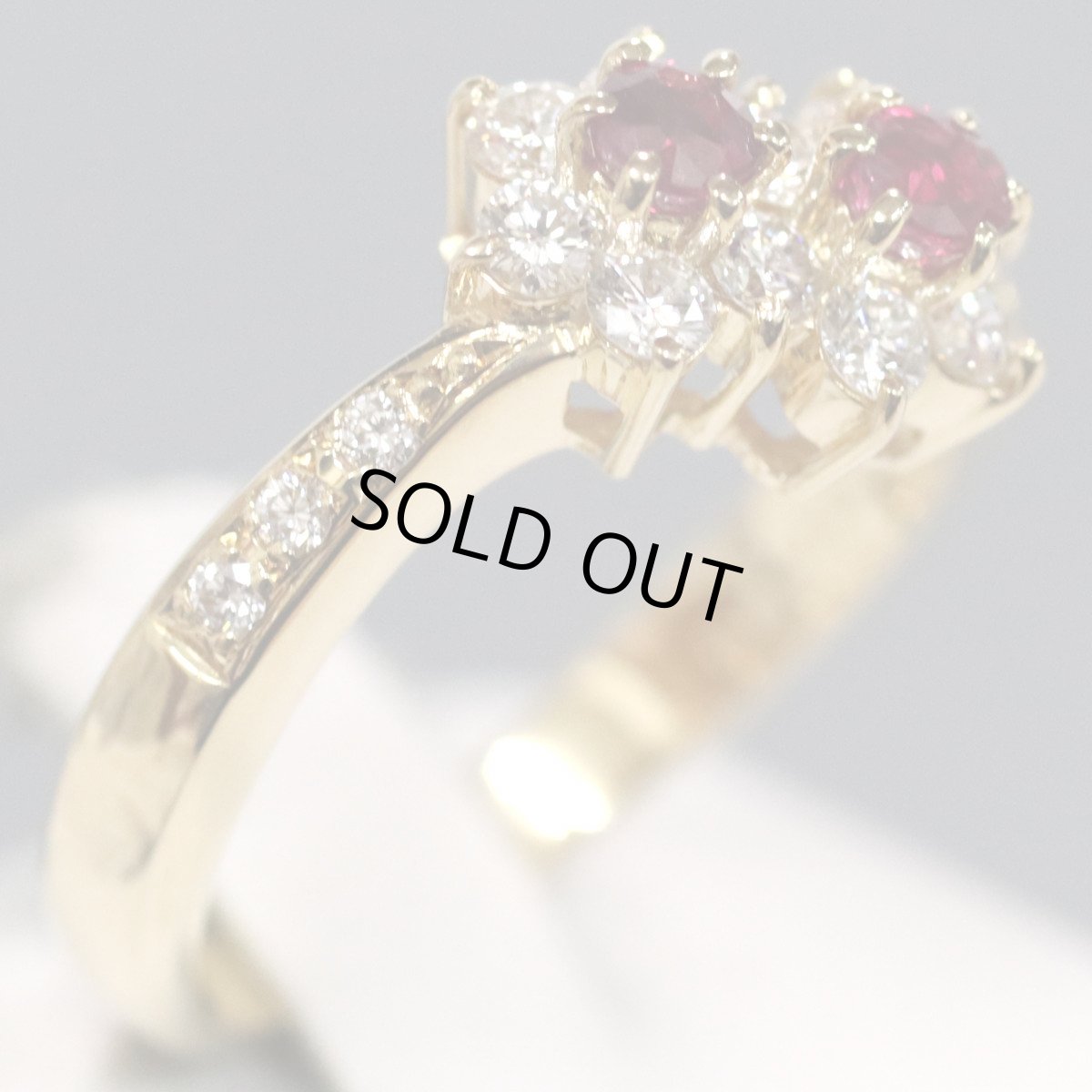 画像3: ミキモト K18ルビーダイヤモンドリング R0.30 D0.46 4.3g #10.5 ソーティング (3)