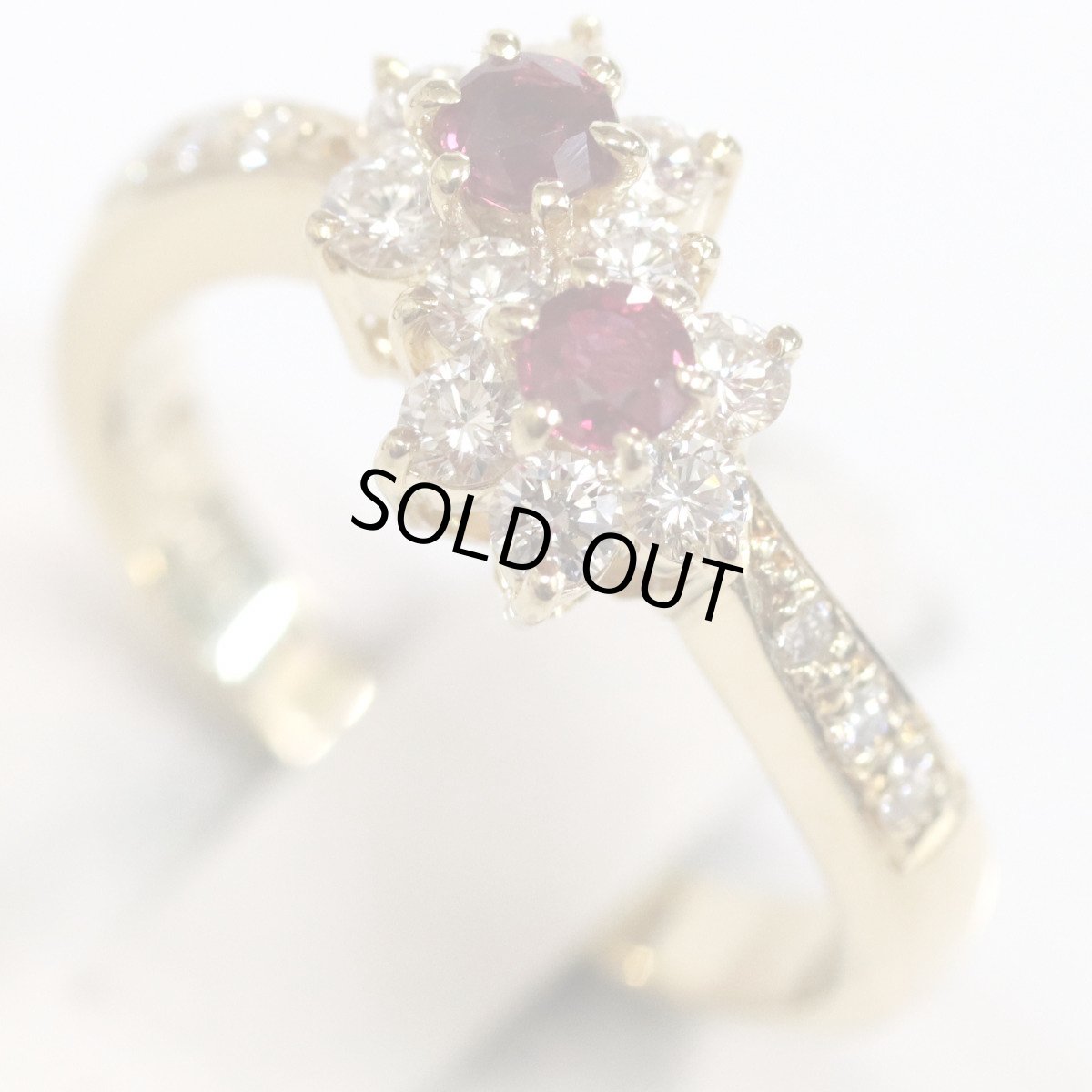 画像4: ミキモト K18ルビーダイヤモンドリング R0.30 D0.46 4.3g #10.5 ソーティング (4)