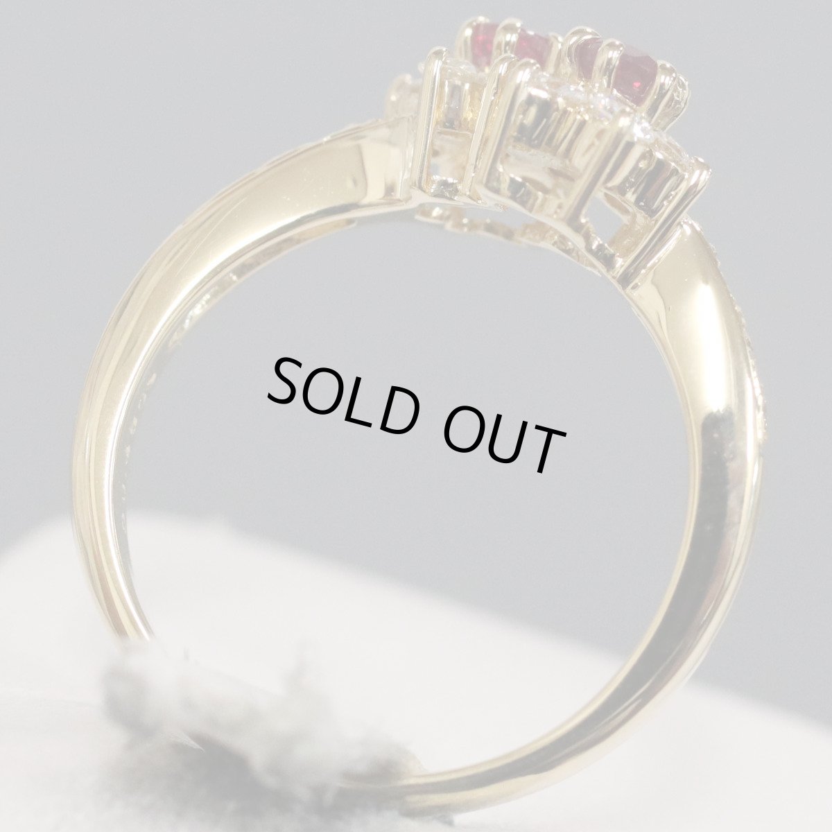 画像5: ミキモト K18ルビーダイヤモンドリング R0.30 D0.46 4.3g #10.5 ソーティング (5)