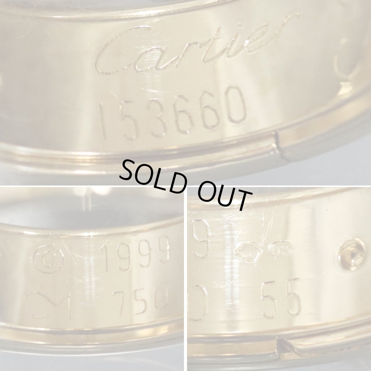 画像6: 750YG アストロラブリング 1999年X'mas限定 12.6g 55(#14.5)内外箱 (6)