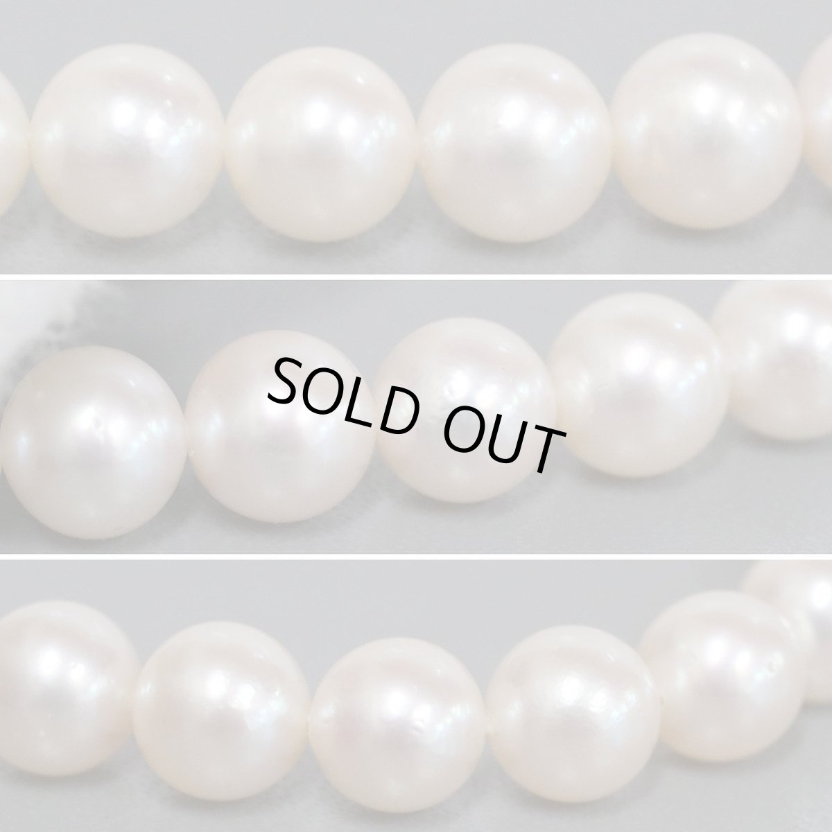 画像4: タサキ パールネックレス シルバー金具 7.0-7.5mm 内外箱 (4)