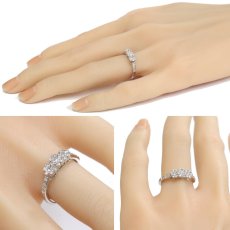 画像10: K18WGダイヤモンドリング フラワーモチーフ D0.50 2.3g #12 (10)