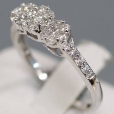 画像3: K18WGダイヤモンドリング フラワーモチーフ D0.50 2.3g #12 (3)