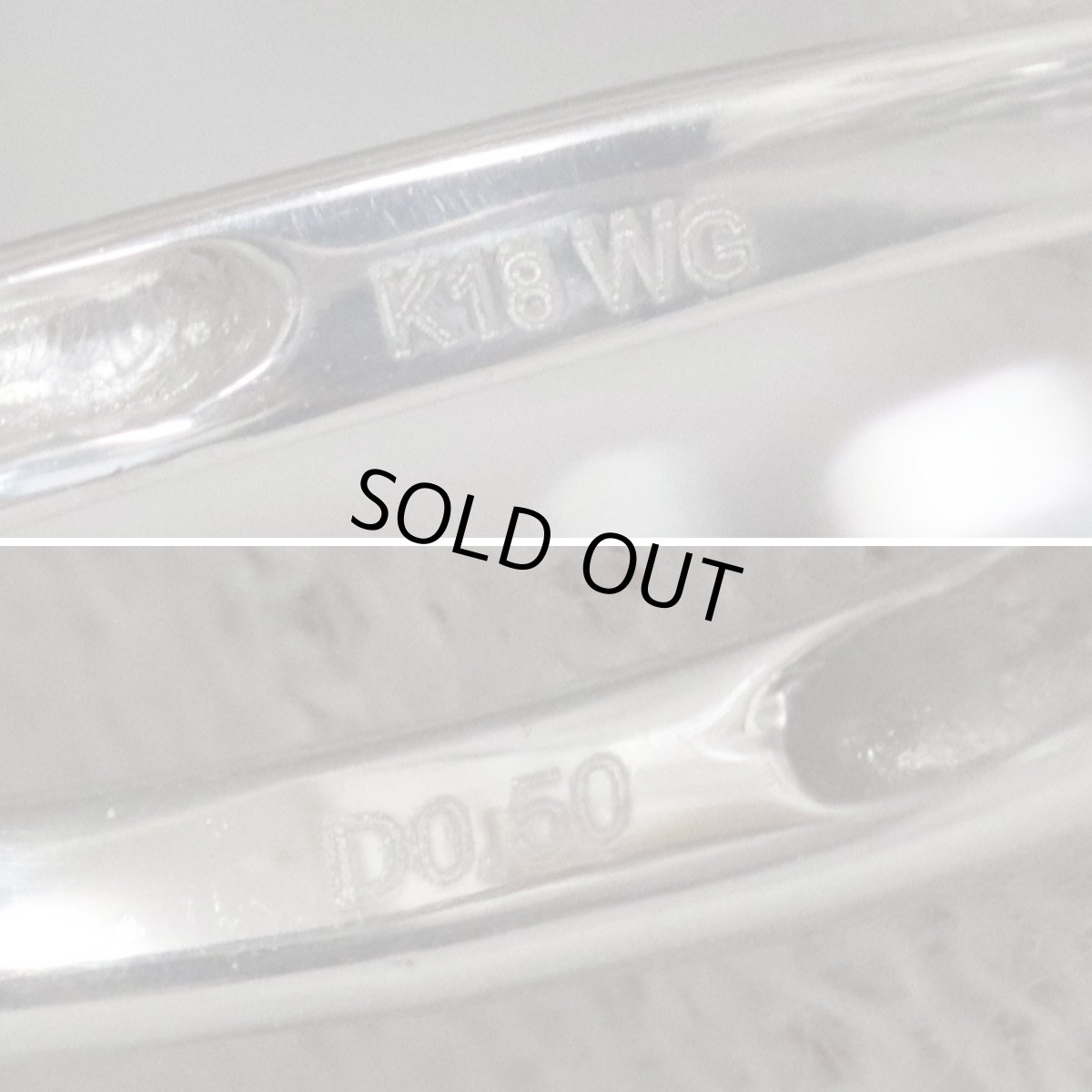 画像7: K18WGダイヤモンドリング フラワーモチーフ D0.50 2.3g #12 (7)