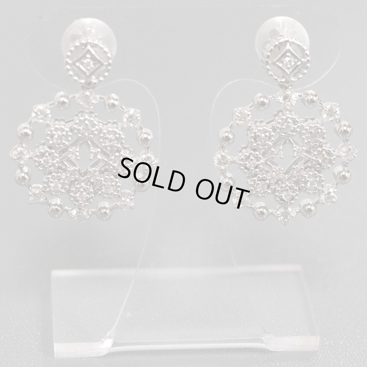 画像3: 750ダイヤモンドピアス D0.38×2 5.8g (3)