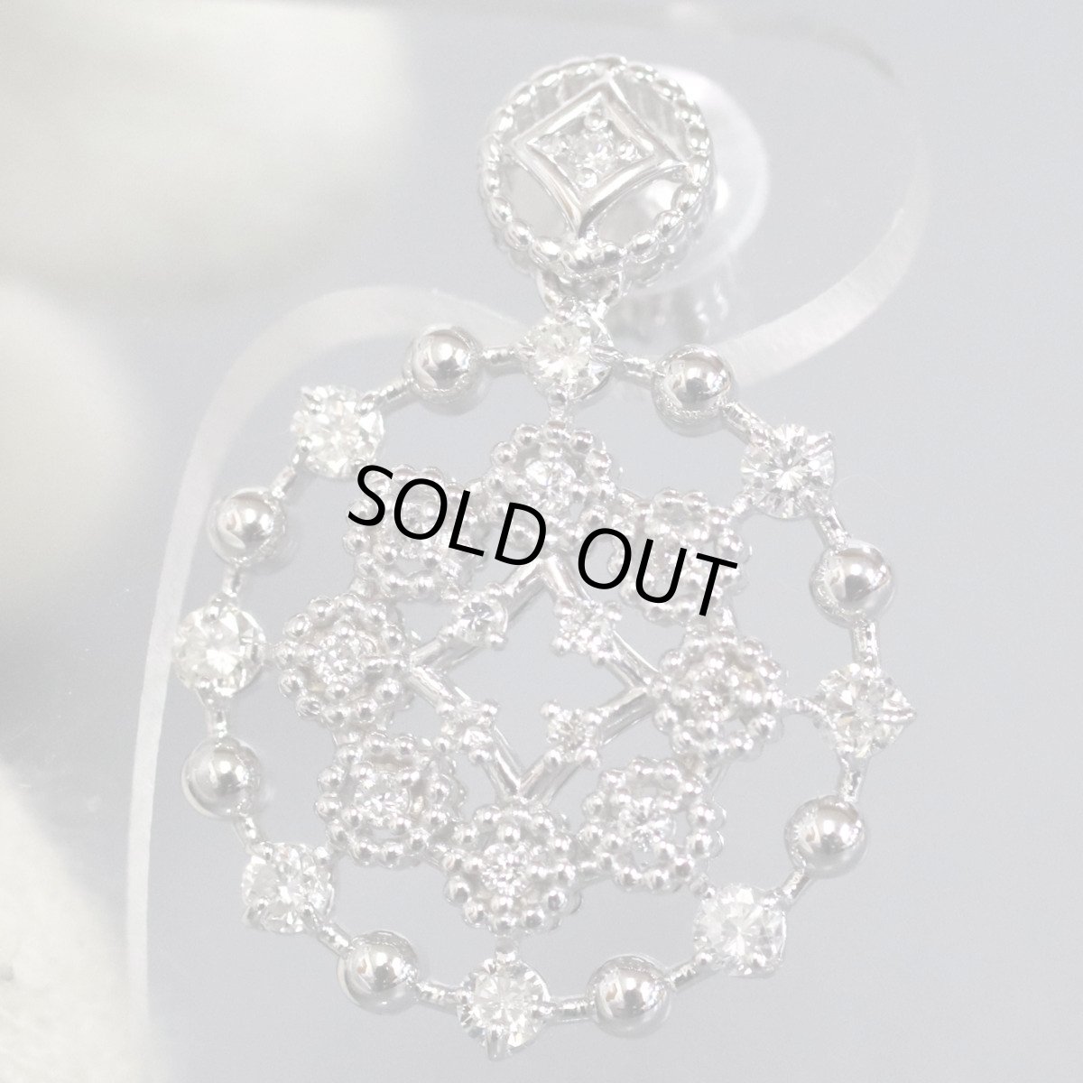 画像4: 750ダイヤモンドピアス D0.38×2 5.8g (4)