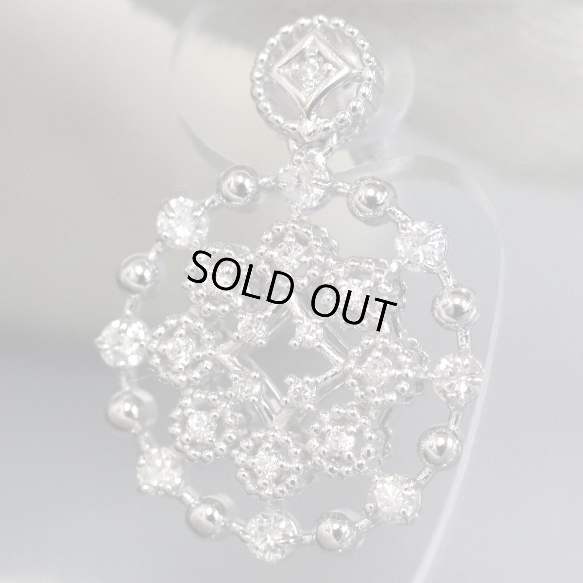 画像5: 750ダイヤモンドピアス D0.38×2 5.8g (5)