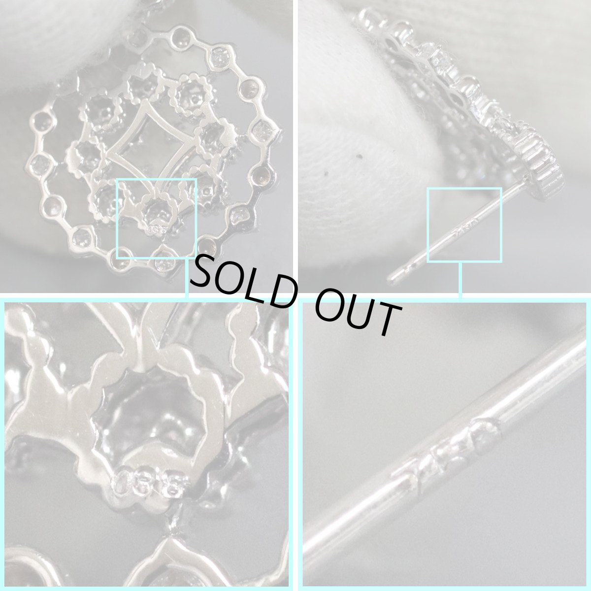 画像6: 750ダイヤモンドピアス D0.38×2 5.8g (6)