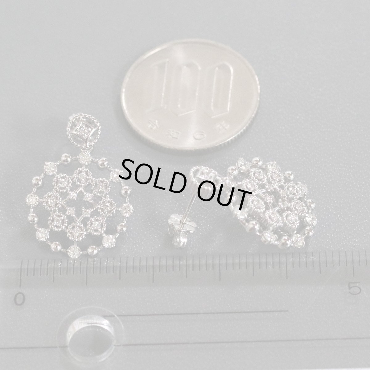 画像8: 750ダイヤモンドピアス D0.38×2 5.8g (8)