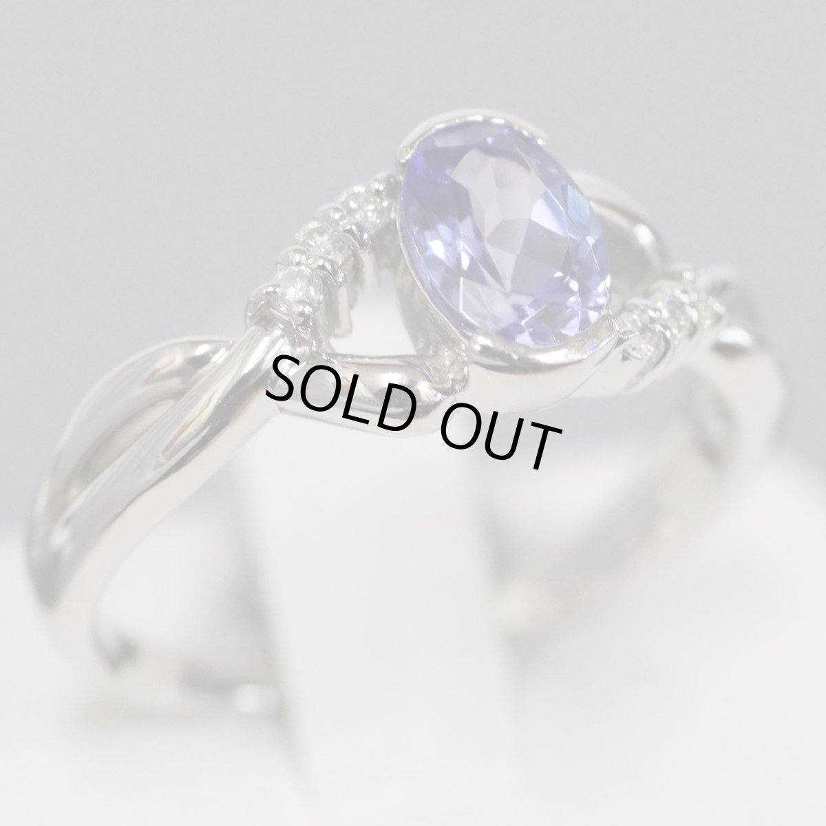 画像1: Pt900タンザナイトダイヤモンドリング D0.06 5.2g #13 (1)