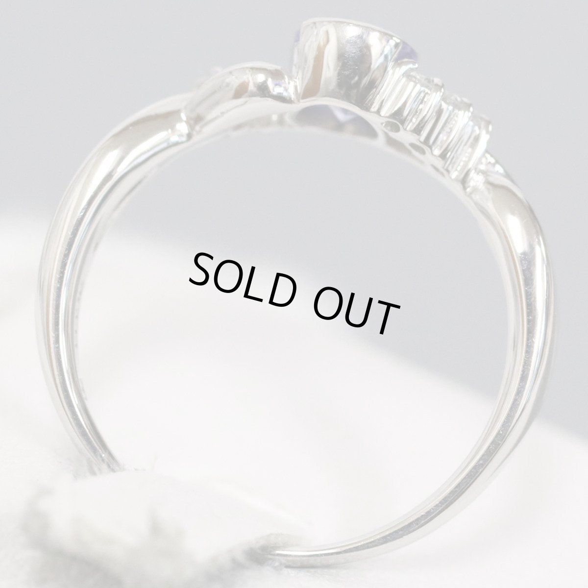 画像4: Pt900タンザナイトダイヤモンドリング D0.06 5.2g #13 (4)