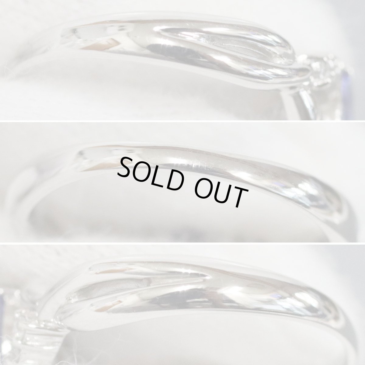 画像5: Pt900タンザナイトダイヤモンドリング D0.06 5.2g #13 (5)