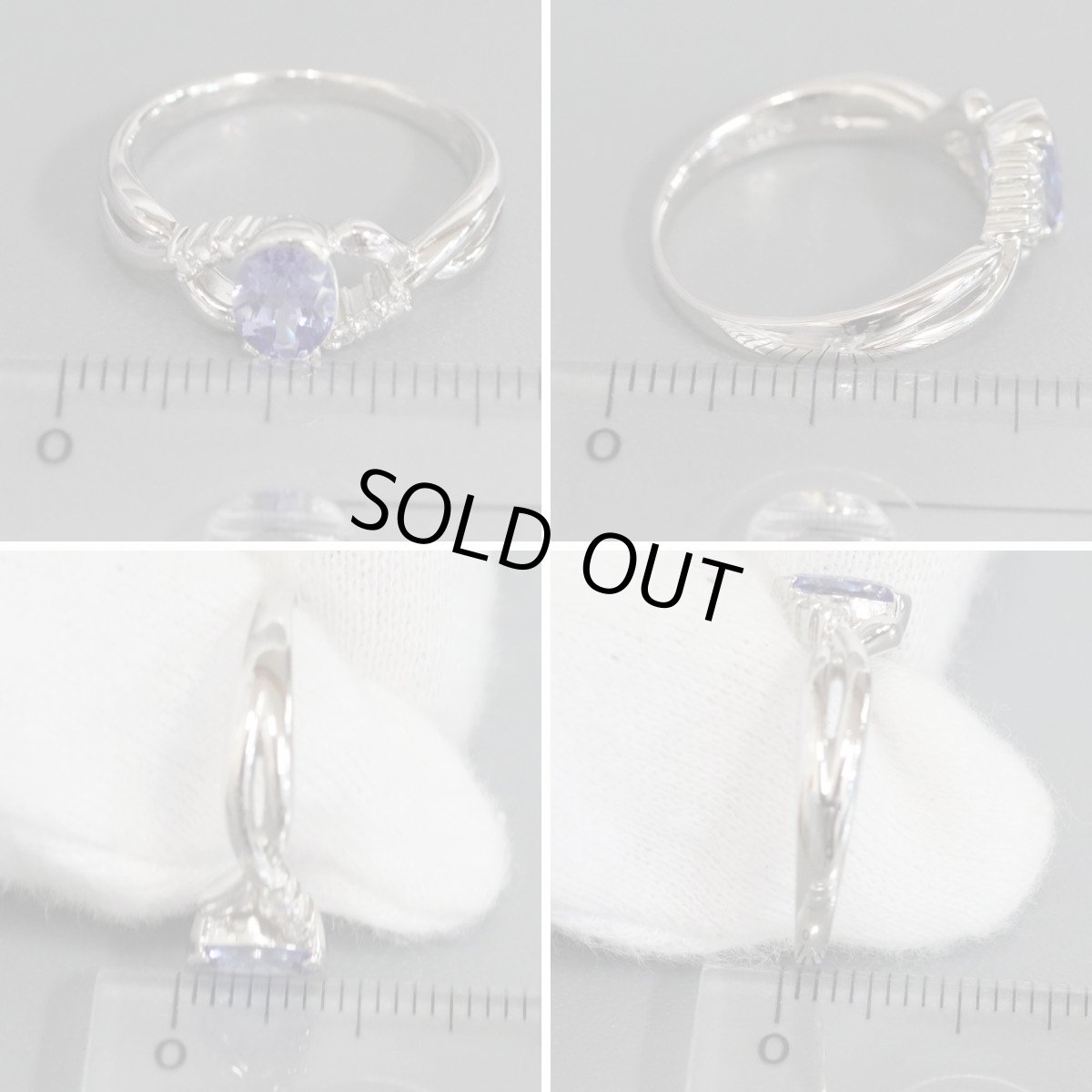 画像8: Pt900タンザナイトダイヤモンドリング D0.06 5.2g #13 (8)