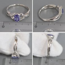 画像8: Pt900タンザナイトダイヤモンドリング D0.06 5.2g #13 (8)
