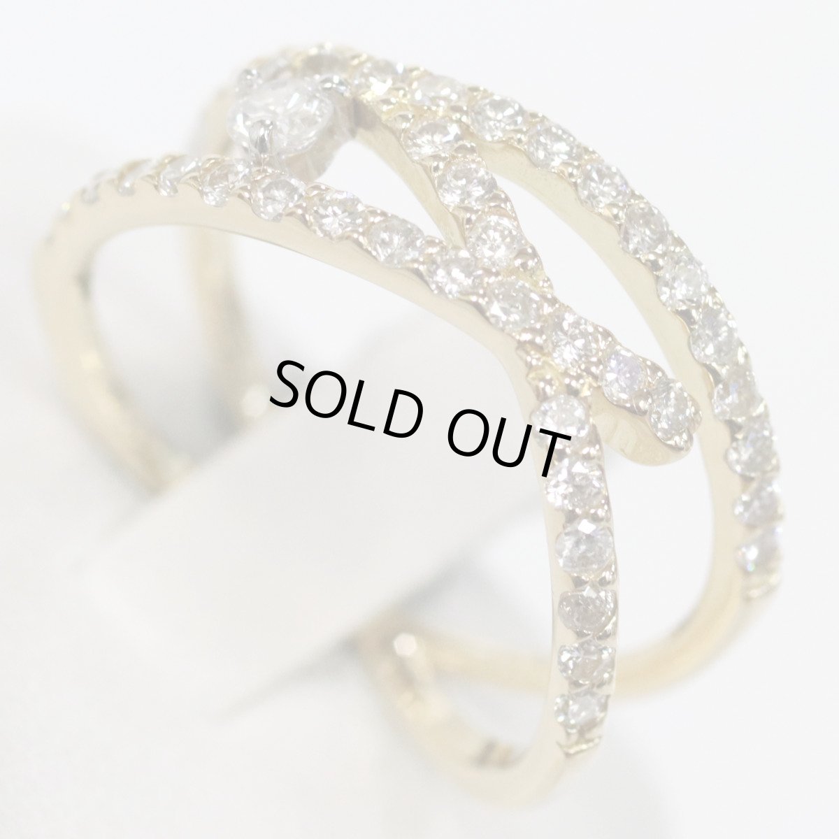 画像4: K18ダイヤモンドリング D0.58 D0.07 3.6g #13.5 (4)