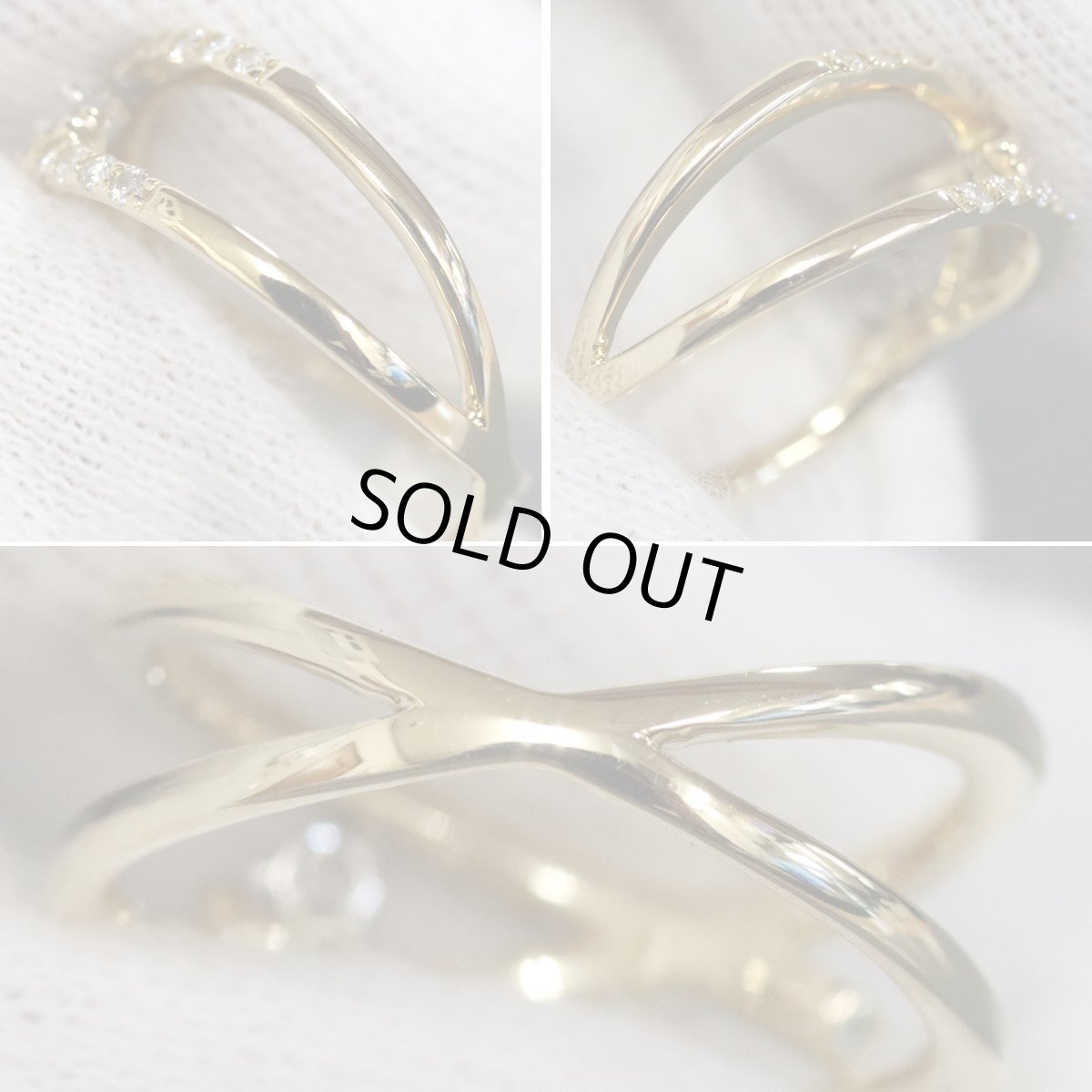 画像6: K18ダイヤモンドリング D0.58 D0.07 3.6g #13.5 (6)