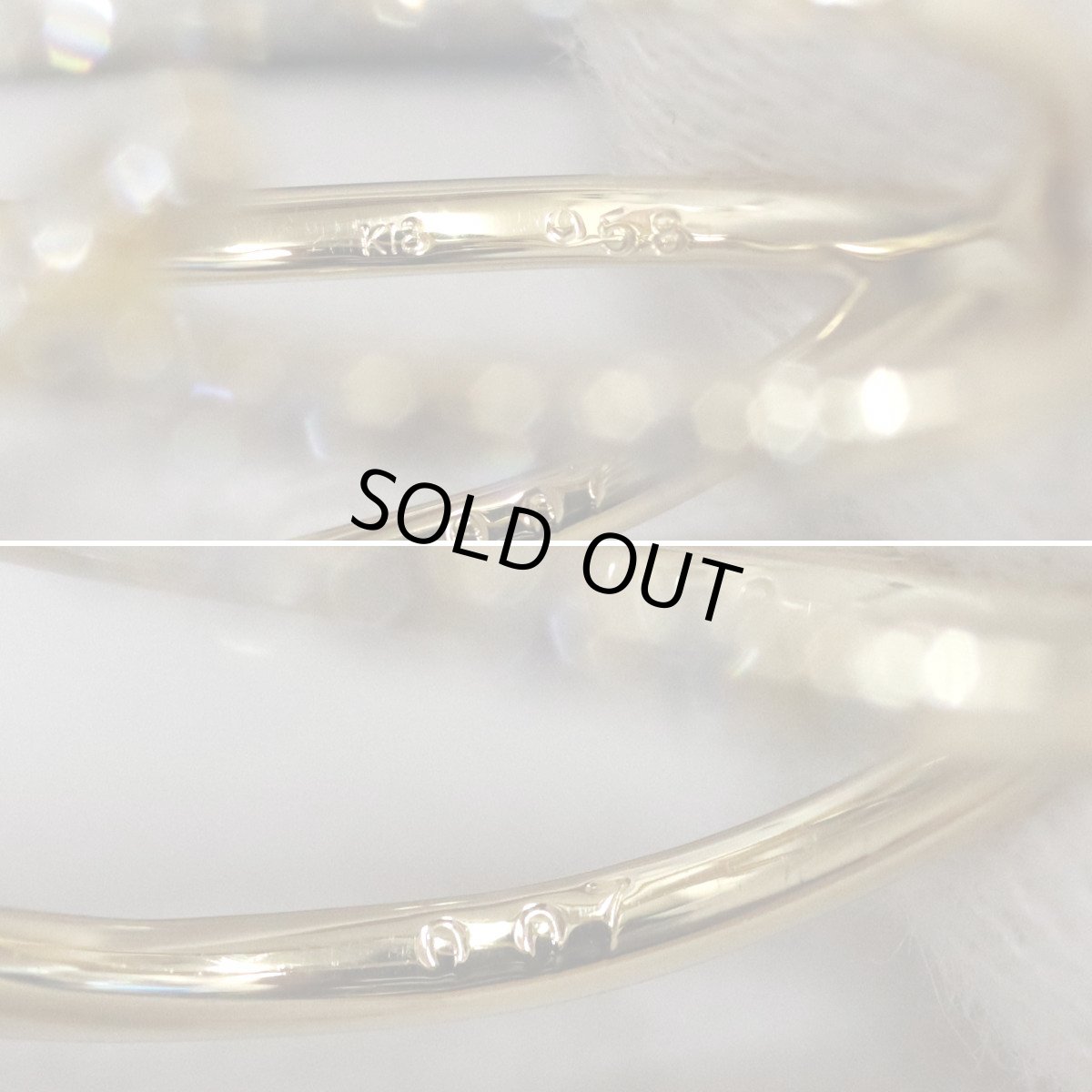 画像7: K18ダイヤモンドリング D0.58 D0.07 3.6g #13.5 (7)