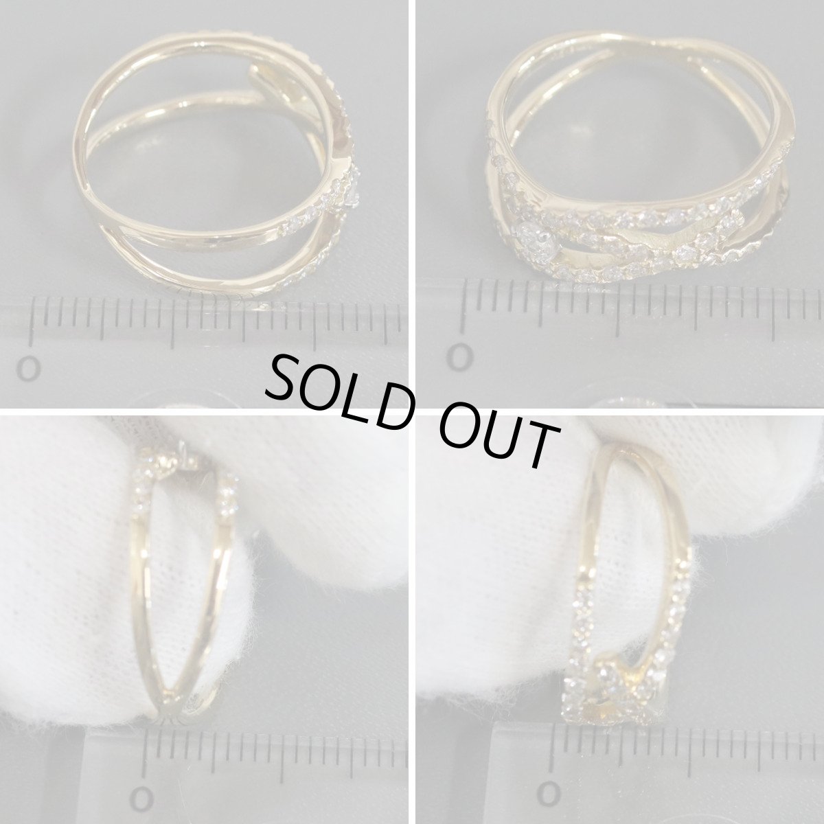 画像9: K18ダイヤモンドリング D0.58 D0.07 3.6g #13.5 (9)