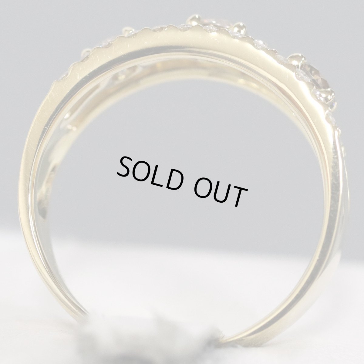 画像5: K18ダイヤモンドリング D0.60 D0.26 4.4g #13 (5)