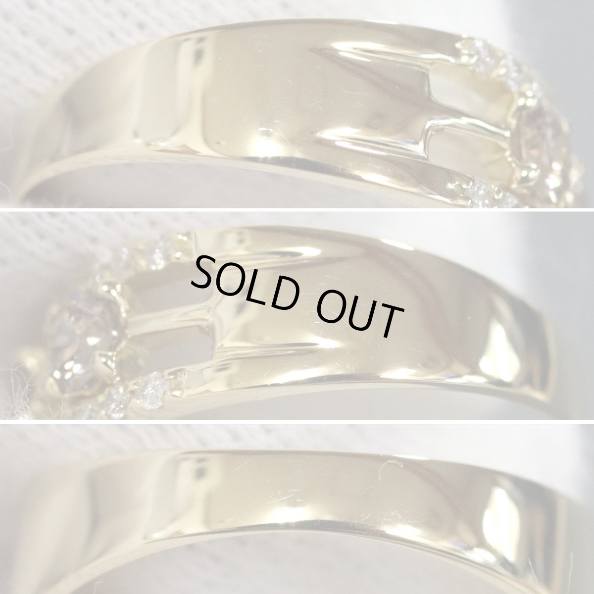 画像6: K18ダイヤモンドリング D0.60 D0.26 4.4g #13 (6)