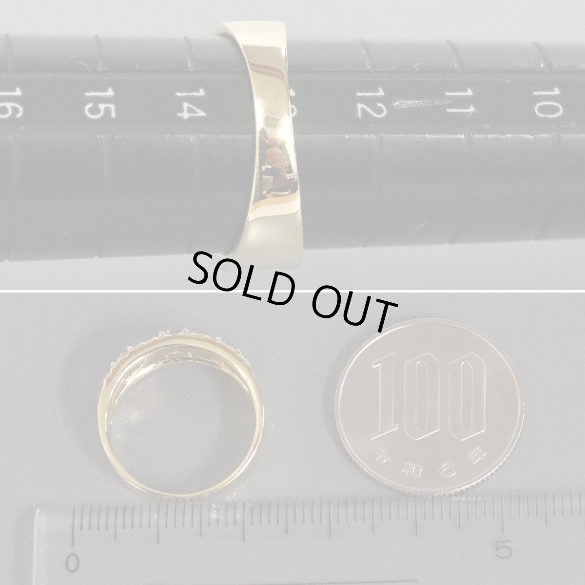 画像8: K18ダイヤモンドリング D0.60 D0.26 4.4g #13 (8)