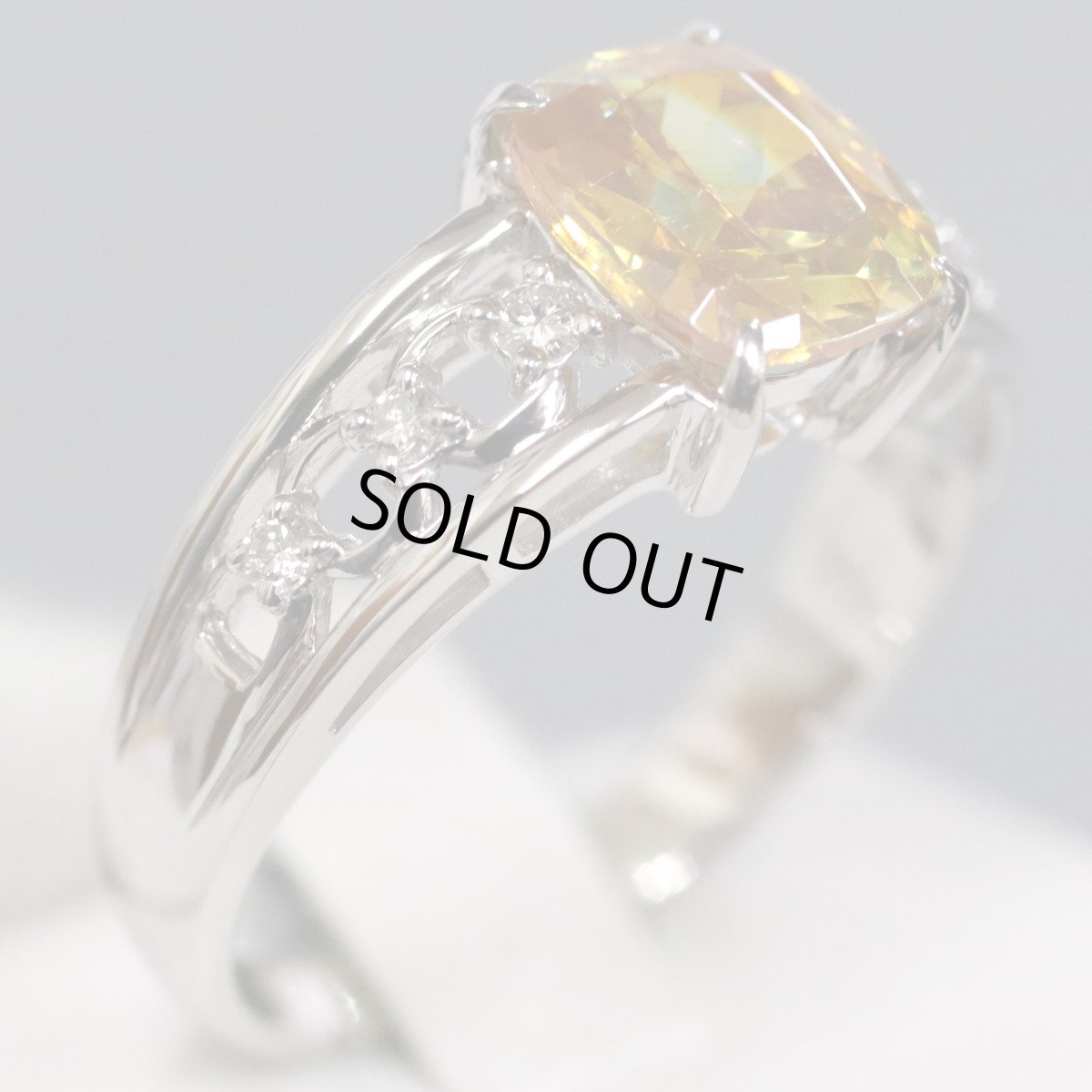 画像2: Pt900スファレライトダイヤモンドリング Sph2.49 D0.12 6.3g #16 鑑別書 ソーティング (2)