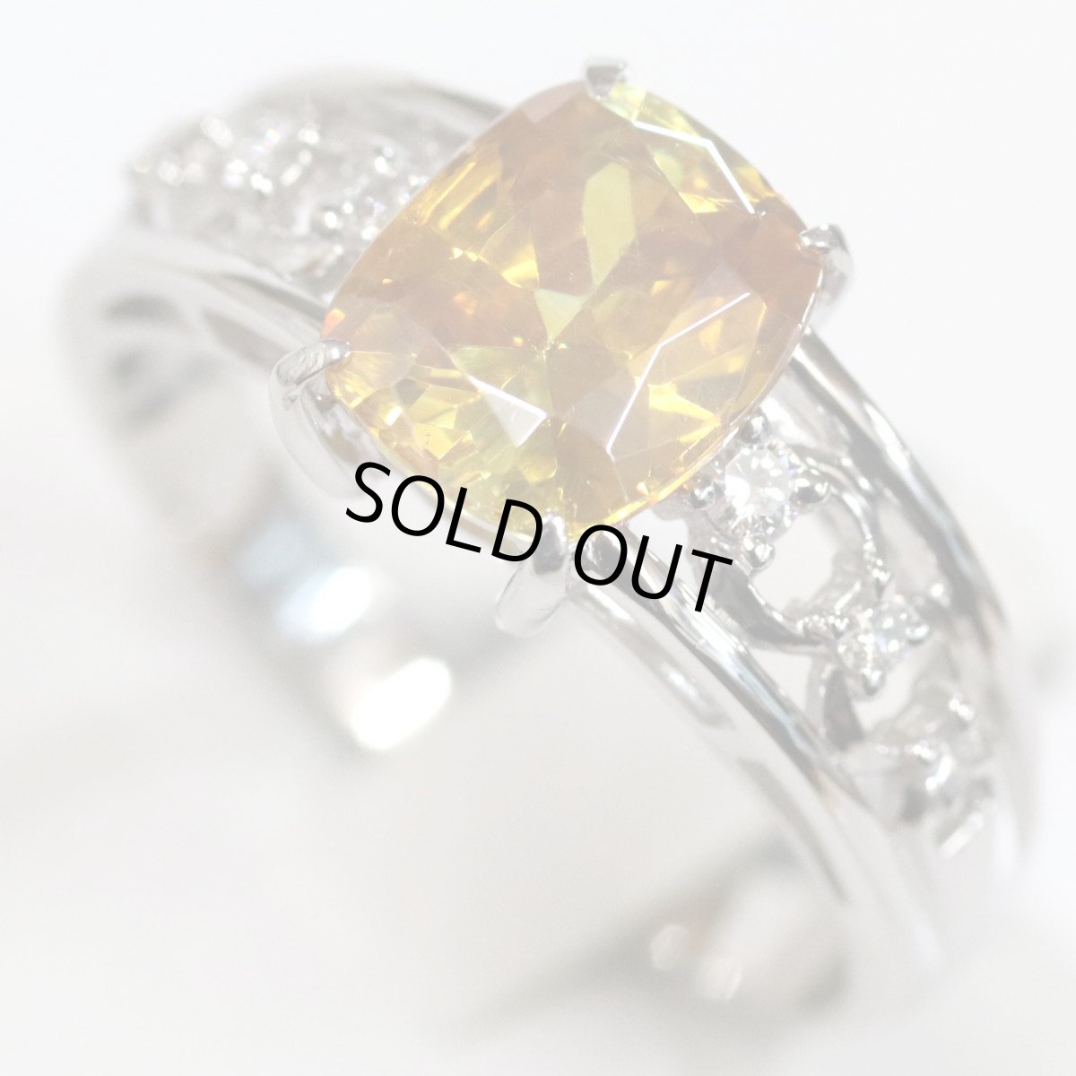 画像3: Pt900スファレライトダイヤモンドリング Sph2.49 D0.12 6.3g #16 鑑別書 ソーティング (3)