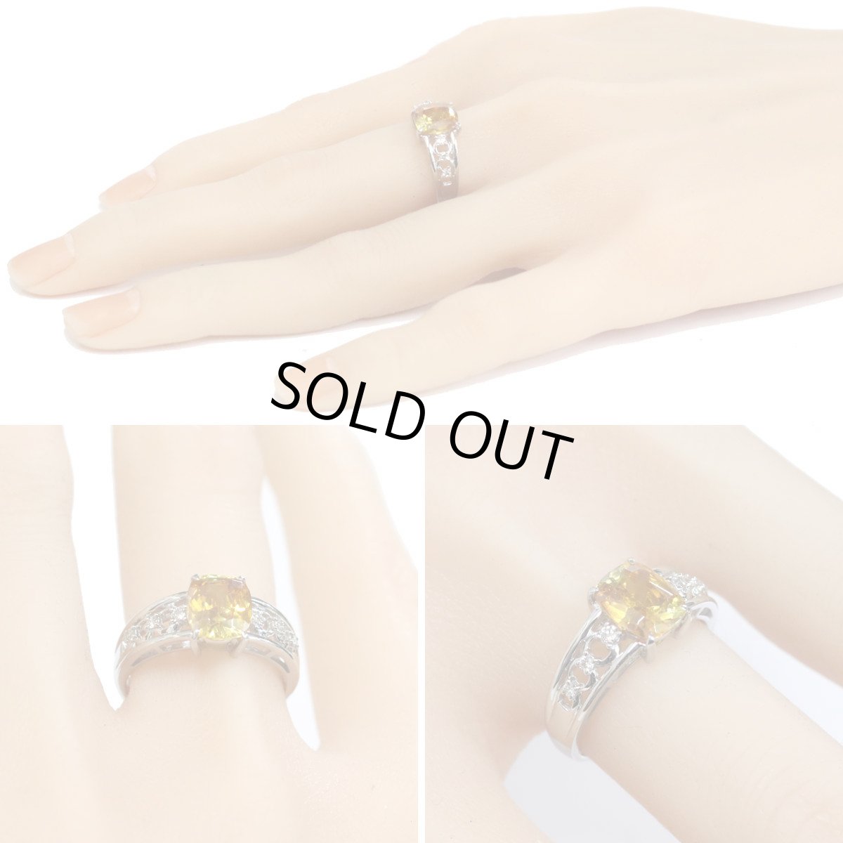 画像9: Pt900スファレライトダイヤモンドリング Sph2.49 D0.12 6.3g #16 鑑別書 ソーティング (9)