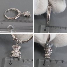 画像8: K18WGダイヤモンドルビーリング クマモチーフ D0.38 R0.05 6.3g #12 (8)