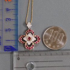 画像10: K18/K18WGルビーダイヤモンドペンダント R0.72 D0.32 4.9g AJ付46cm (10)