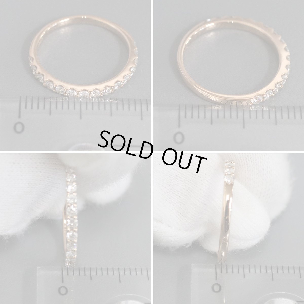 画像9: 750PGダイヤモンドリング ハーフエタニティリング D0.50 1.6g #8 (9)