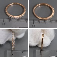 画像9: 750PGダイヤモンドリング ハーフエタニティリング D0.50 1.6g #8 (9)