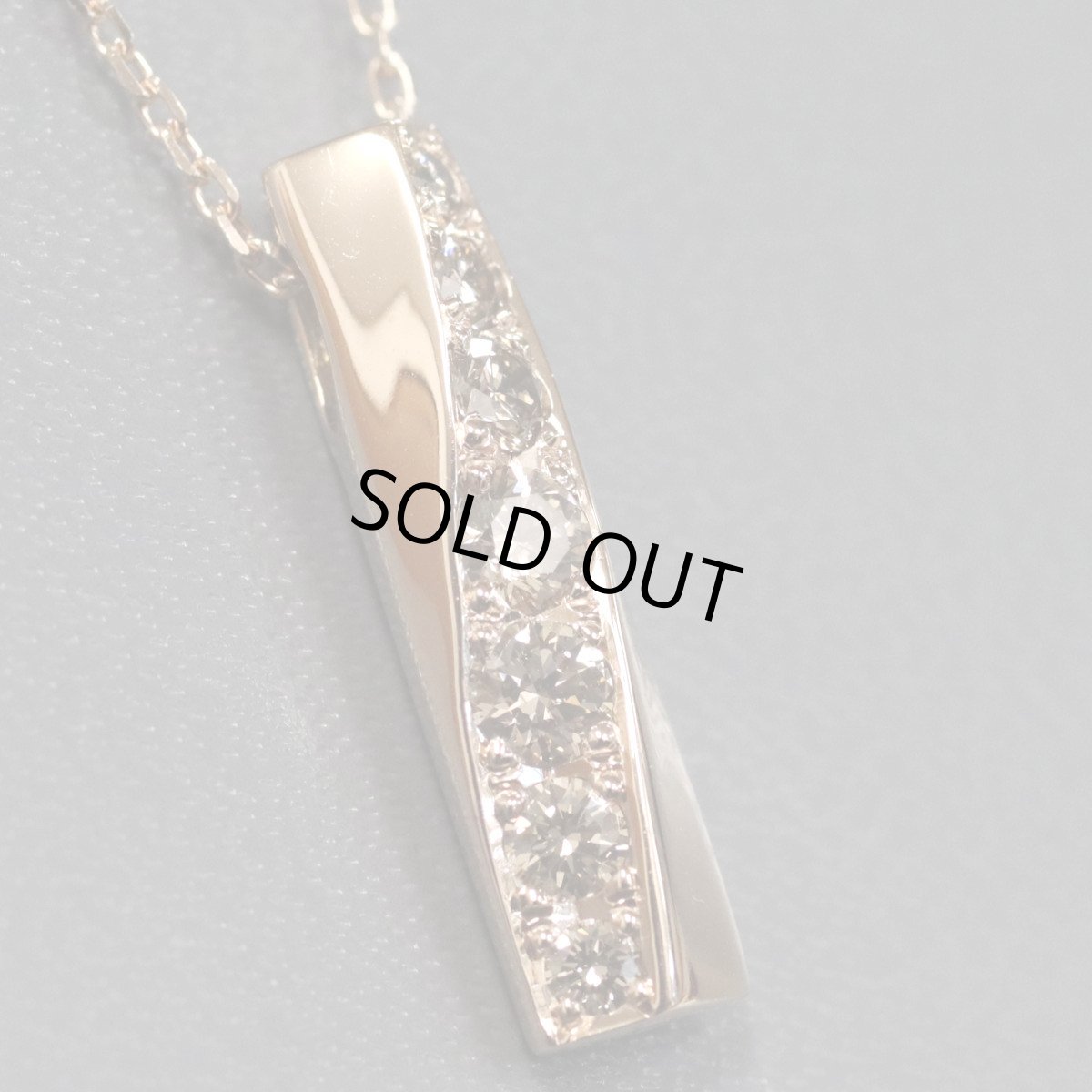 画像2: ポーラ 750/K18PGダイヤモンドペンダント D0.50 5.5g AJ付48cm (2)