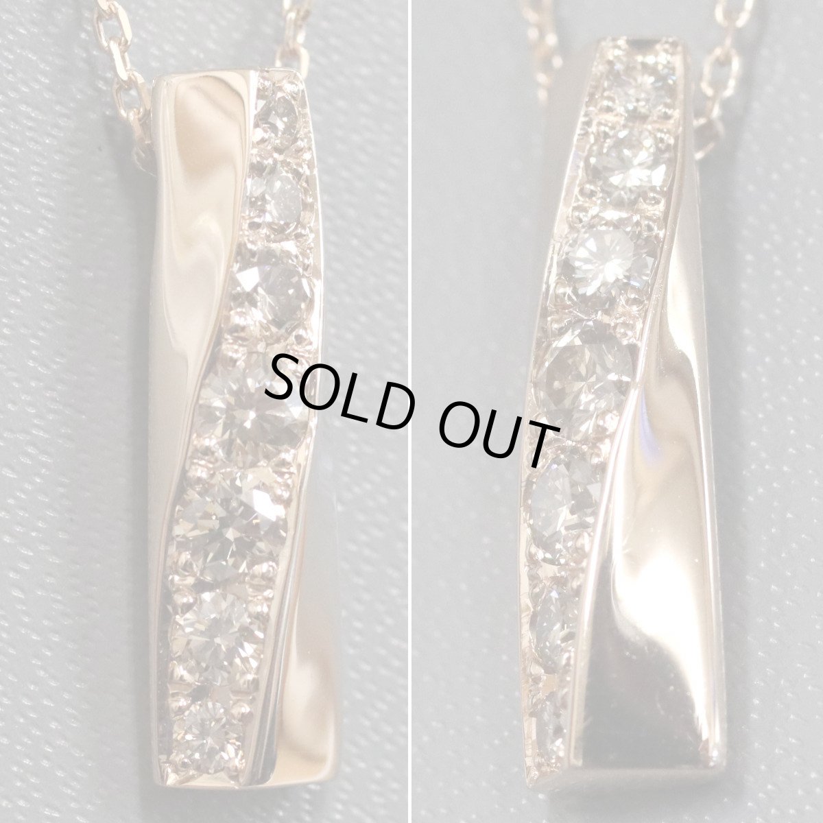 画像4: ポーラ 750/K18PGダイヤモンドペンダント D0.50 5.5g AJ付48cm (4)