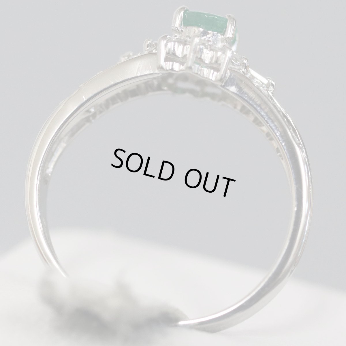 画像6: Pt900エメラルドダイヤモンドリング E0.46 4.8g #11.5 プラチナ 5月誕生石 4月誕生石 (6)