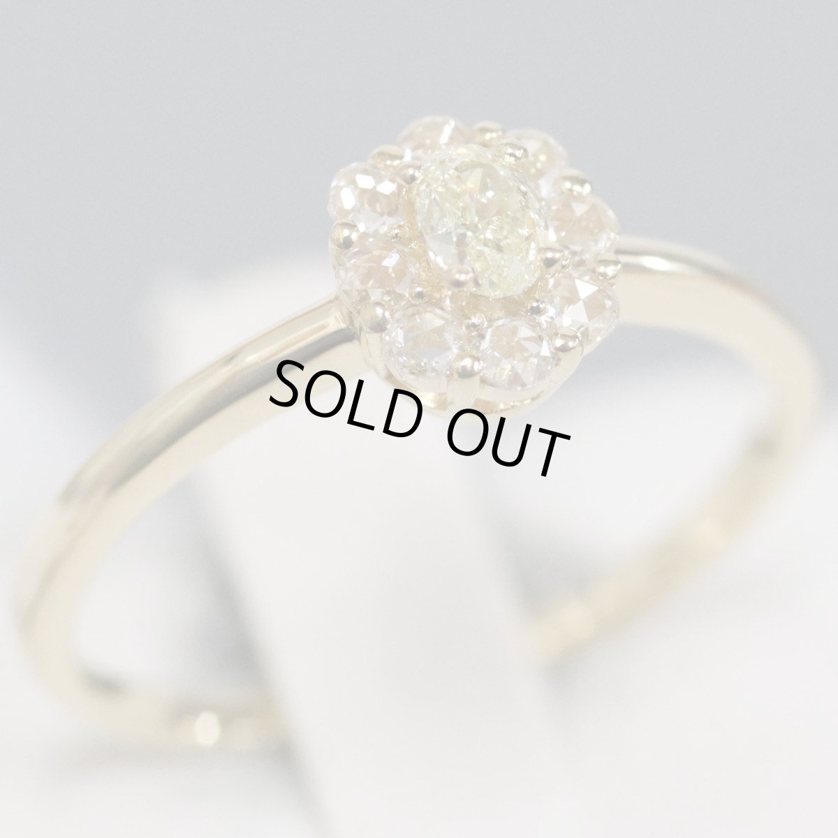 画像1: K18ダイヤモンドリング D0.137 D0.17 2.0g #12 (1)