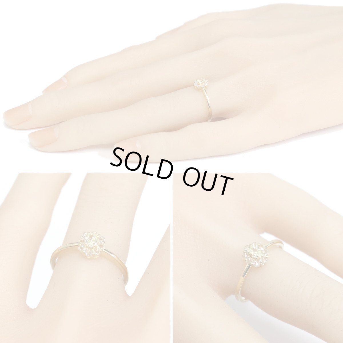 画像10: K18ダイヤモンドリング D0.137 D0.17 2.0g #12 (10)