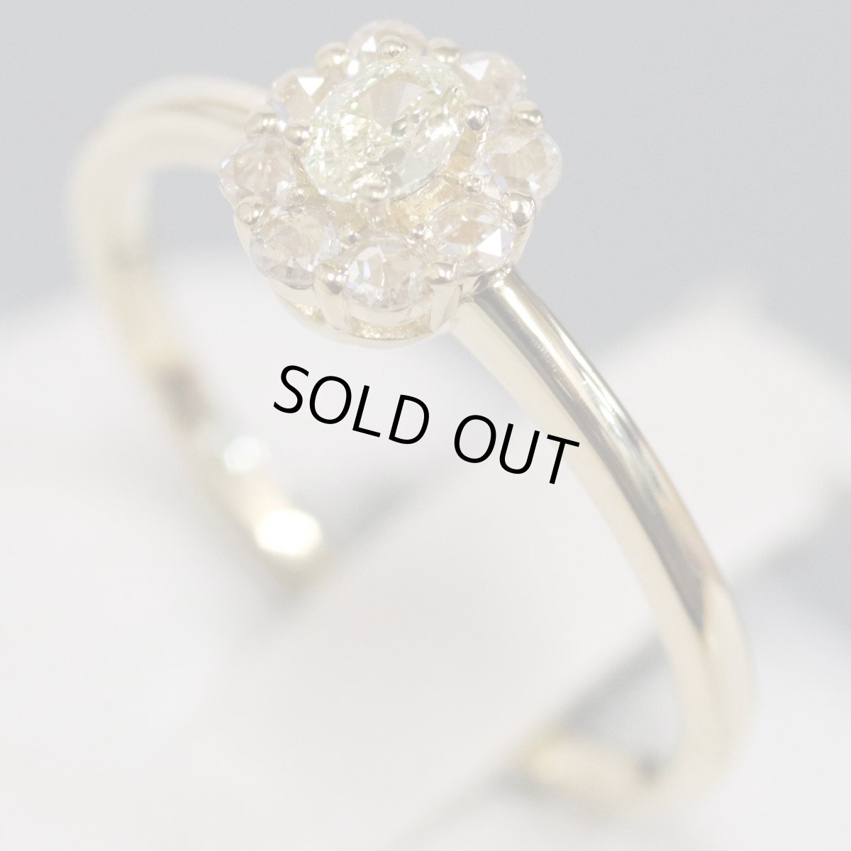 画像2: K18ダイヤモンドリング D0.137 D0.17 2.0g #12 (2)