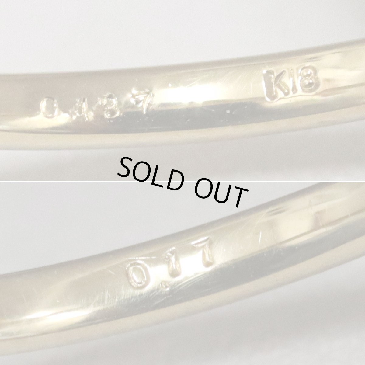 画像8: K18ダイヤモンドリング D0.137 D0.17 2.0g #12 (8)