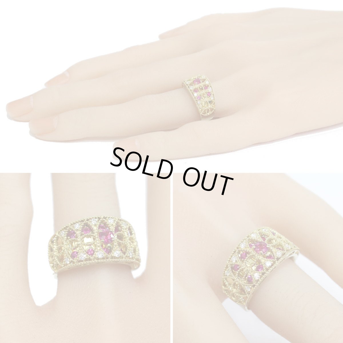 画像10: K18ルビーダイヤモンドリング R0.47 D0.16 9.0g #12 (10)