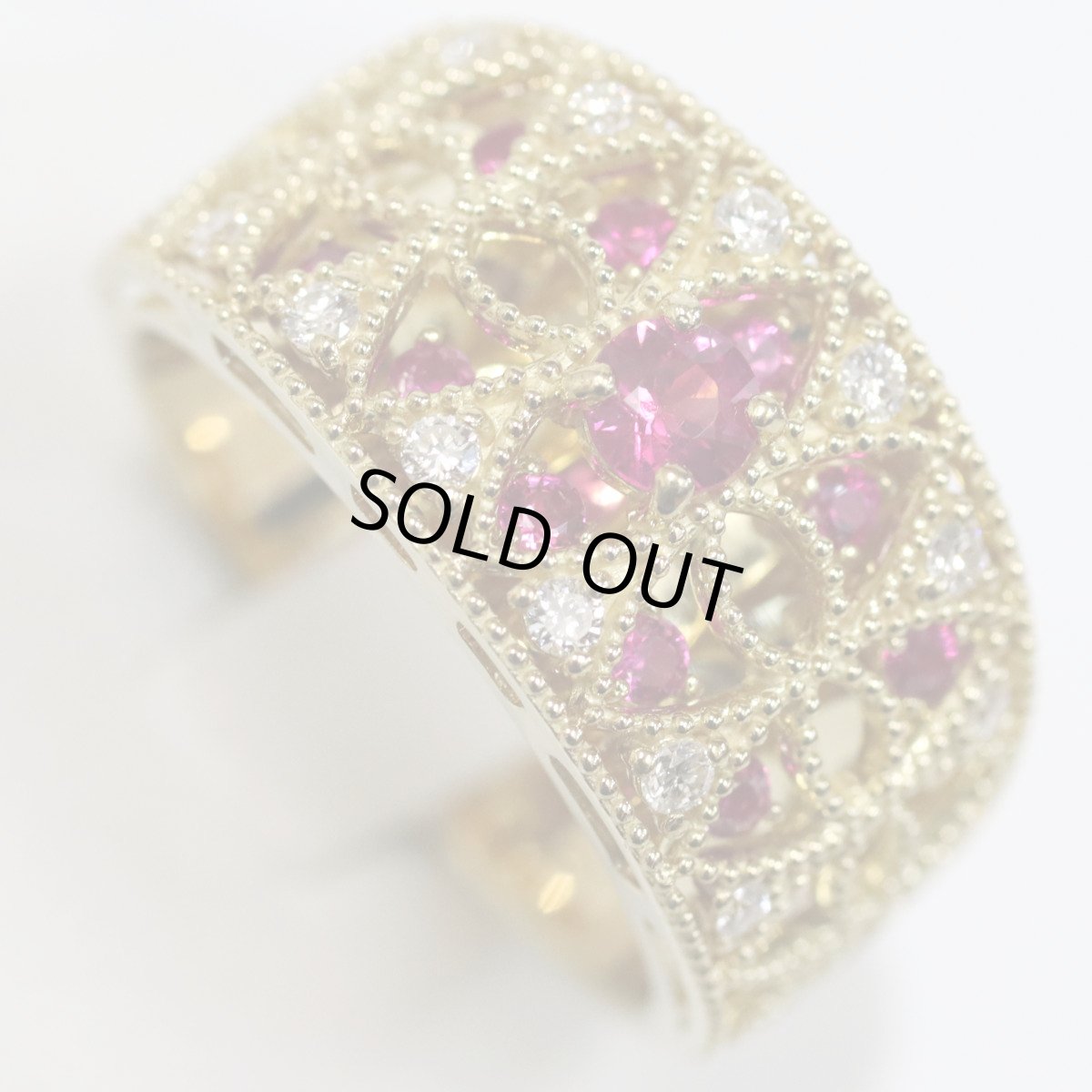 画像4: K18ルビーダイヤモンドリング R0.47 D0.16 9.0g #12 (4)