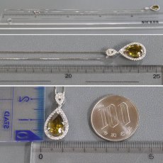 画像9: K18WGスフェーンダイヤモンドペンダント スフェーン2.40 D0.38 5.2g AJ付45cm (9)