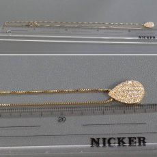 画像8: K18ダイヤモンドペンダント D1.03 5.9g AJ付45cm (8)