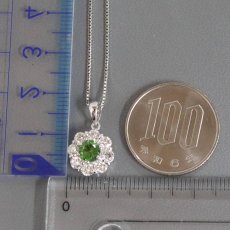 画像9: Pt900/Pt850デマントイドガーネットダイヤモンドペンダント DG0.64 D0.66 5.2g 40cm 鑑別書 (9)