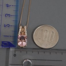 画像10: K18PGモルガナイトダイヤモンドペンダント M2.97 D0.12 4.2g AJ付44cm (10)
