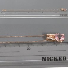画像9: K18PGモルガナイトダイヤモンドペンダント M2.97 D0.12 4.2g AJ付44cm (9)