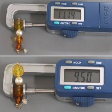 画像7: K18シトリンパール琥珀ピアス 4.6g (7)